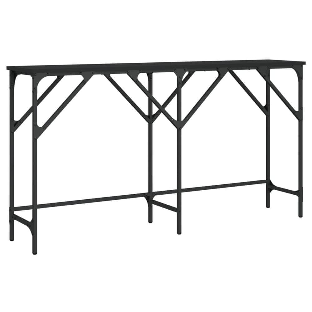 Vidaxl Konzolový stolík čierny 140x29x75 cm kompozitné drevo